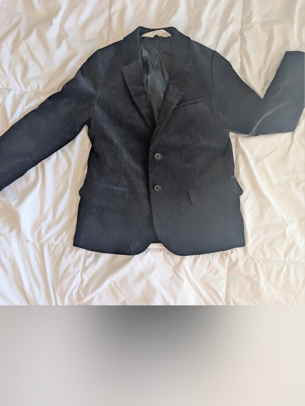 H&M Boys Black Velvet Blazer Size 6X Formal Suit Jacket
